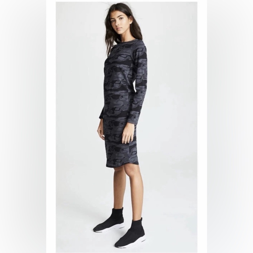 Monrow Camo Long Sleeve Dress